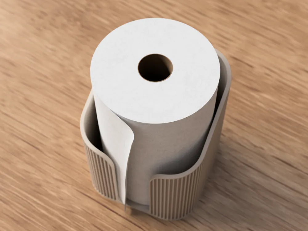 Nordic køkkenrulleholder fra NorthLayer med rustfrit stål og moderne design, perfekt til køkkenet.