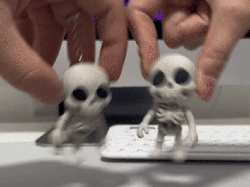 Mini Skelet – 3D-printet figur eller nøglering