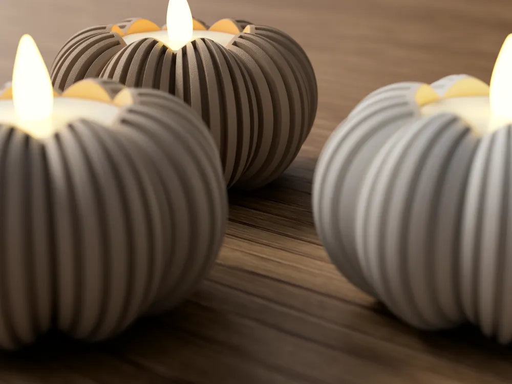 Nordic Bloom™ LED lysestage fra NorthLayer med moderne design og bløde lys til hyggelige lejligheder.