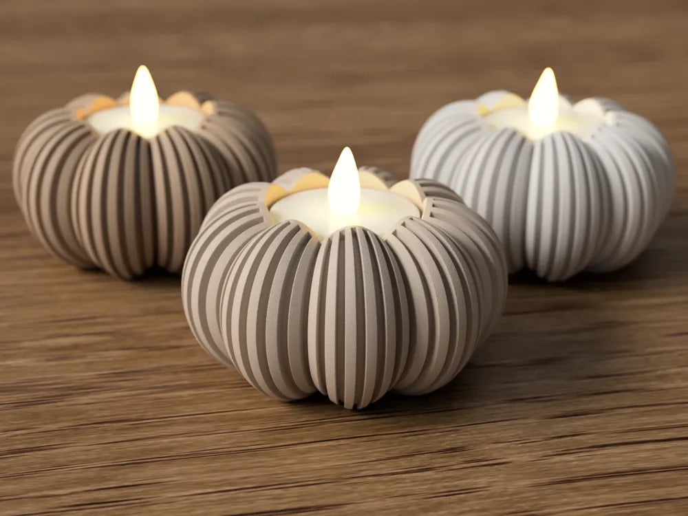 Nordic Bloom™ LED lysestage fra NorthLayer med moderne design og varm belysning, ideel til hyggelige hjemmedekorationer.