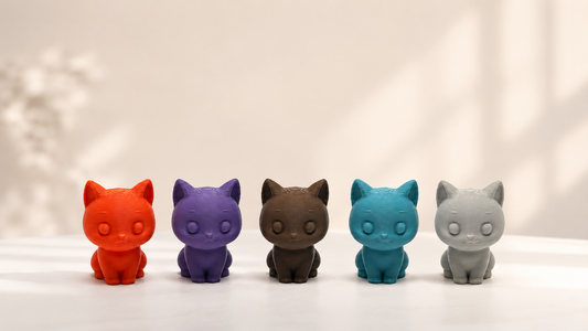 Mini Kat – 3D-printet figur eller nøglering