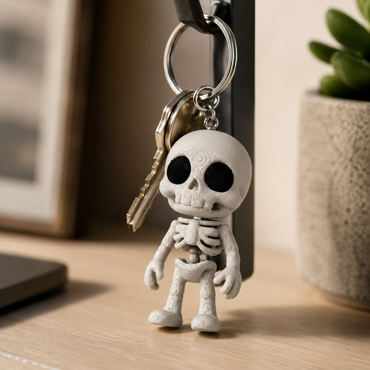 Mini Skelet – 3D-printet figur eller nøglering