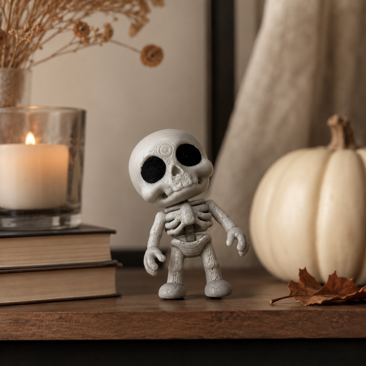 Mini Skelet – 3D-printet figur eller nøglering